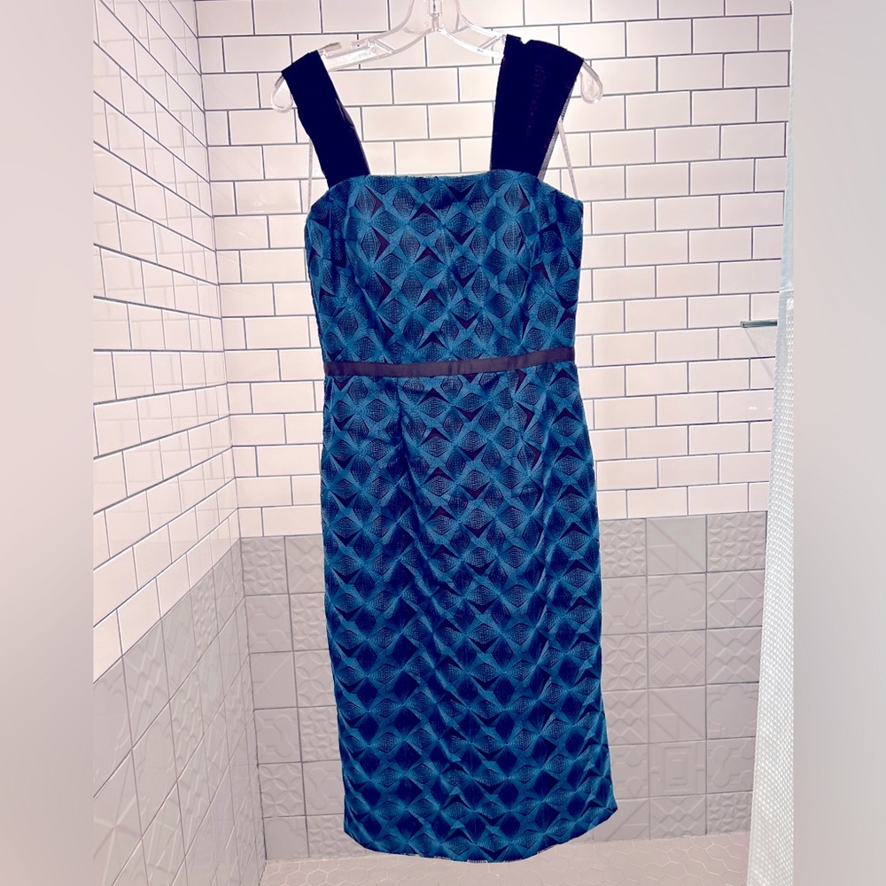 Kay Unger Black and Blue Dress